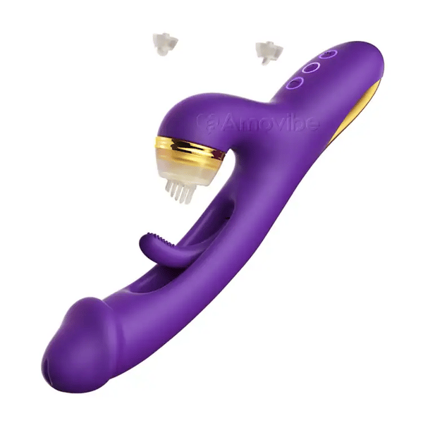Innovative Flapping G spot Vibrator with Replaceable Silicone Sleeves for Tapping, Tickling & Licking Function