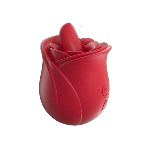 Rose Vibrator with Tongue Licking Patterns